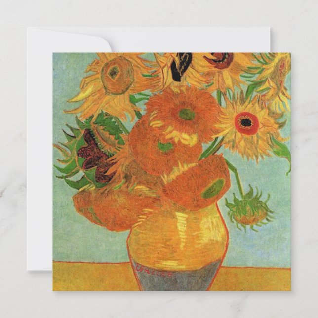 Stillleben - Vase mit zwölf Sonnenblumen, van Gogh (Vorderseite)