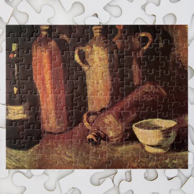 Stillleben von 4 Steinflaschen von Vincent van Gog Puzzle (Von Creator hochgeladen)