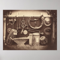 Stillleben von Musikinstrumenten