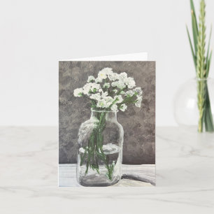 Stillleben: Weiße Blume in einem klaren Glas