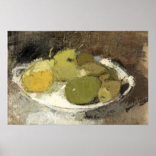 Stilllebenmalerei mit Obst Poster