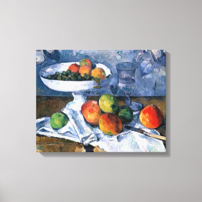 Stilllife with Fruit Dish Leinwanddruck (Vorderseite)