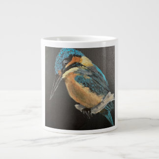 Stillness in Blue- Kingfisher Fine Art Mug Jumbo-Tasse
