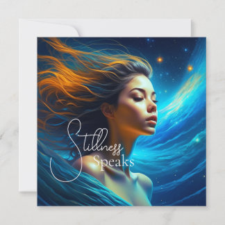 Stillness spricht | Meditation Celestie Art Feiertagskarte