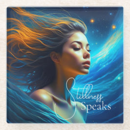 Stillness spricht | Meditation Celestie Art Glasuntersetzer