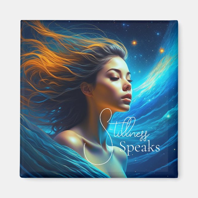 Stillness spricht | Meditation Celestie Art Magnet (Vorne)