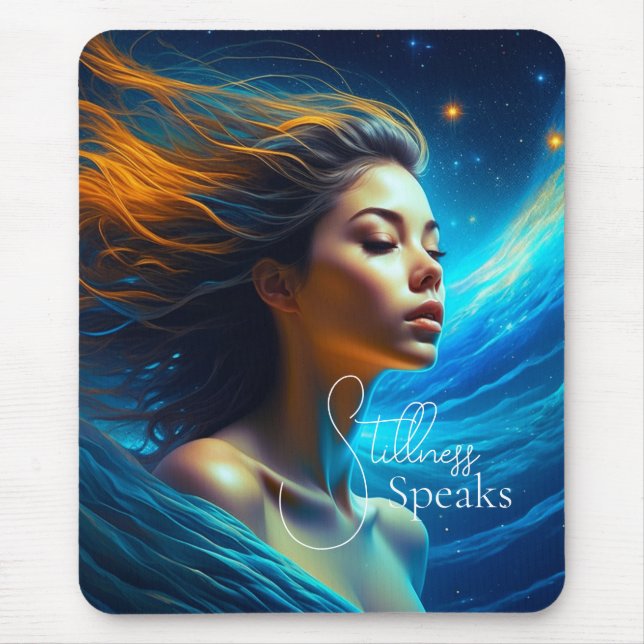 Stillness spricht | Meditation Celestie Art Mousepad (Vorne)