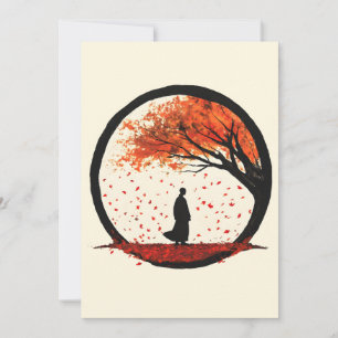 Stillness Zen Circle Herbst Fallende Blätter Ankündigung