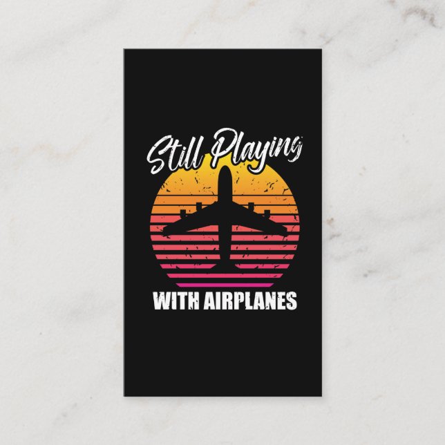 Stillstand mit Flugzeugmechaniker Visitenkarte (Vorderseite)