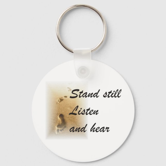 Stillstand und Schlüsselanhänger hören (Vorderseite)