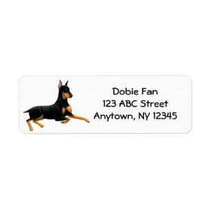 Stillstehender Dobermannpinscher-Hundeaufkleber