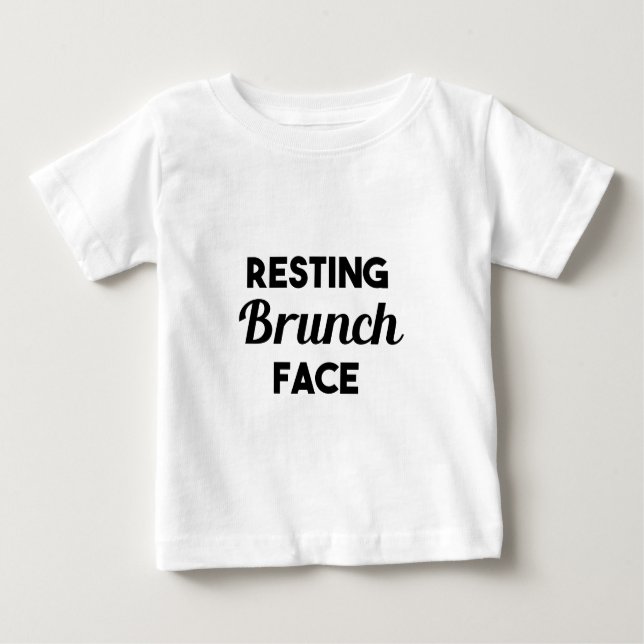Stillstehendes Brunch-Gesicht Baby T-shirt (Vorderseite)