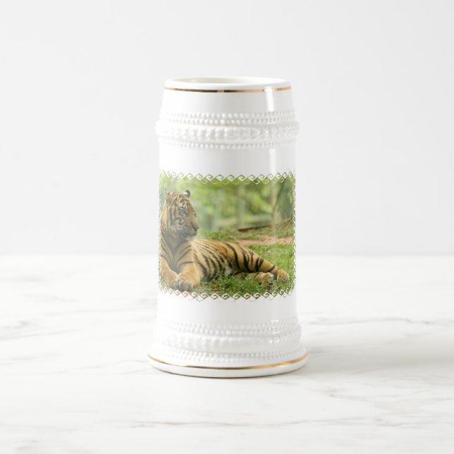 Stillstehendes Tiger-Bier Stein Bierglas (Mittel)