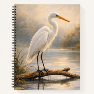 Stillwater Egret Küstenwildtiere Notizbuch