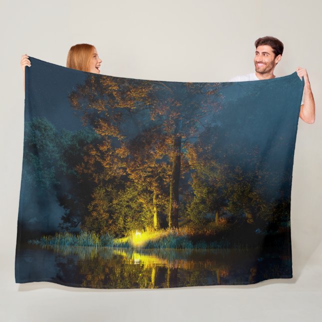 Stillwater (Herbst/Nacht) Fleece Blanket (Beispiel)