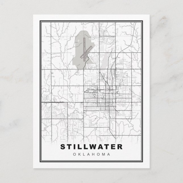 Stillwater Map Postkarte (Vorderseite)