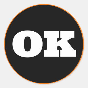 Stillwater (OK) - Schwarz x Weiß x Orange Runder Aufkleber