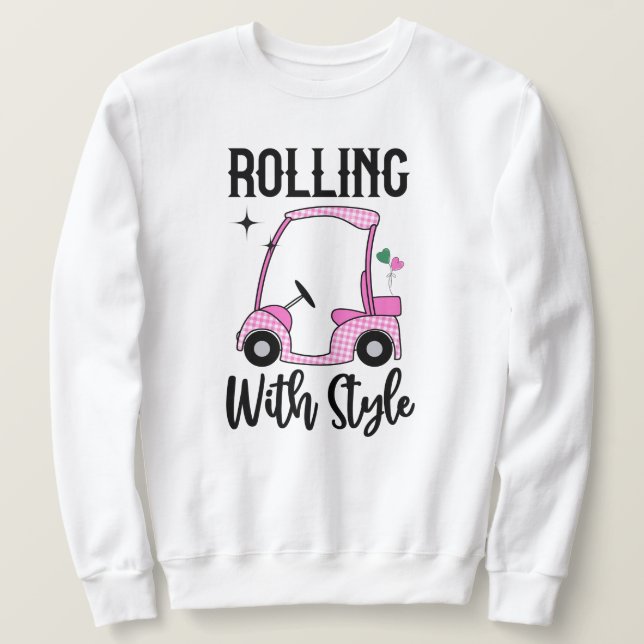 Stilrollen | Funny Golf Cart Sweatshirt (Design vorne)