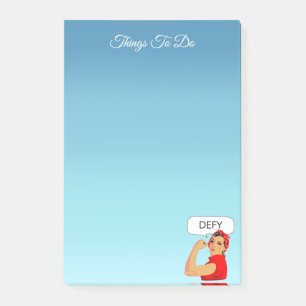 Stilsame Vintage-Frauensachen Zu erledigen Post-it Klebezettel