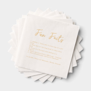 Stilschrift   Fun Facts Wedding Servietten Mit Folie