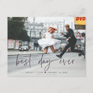 Stilschrift   Hochzeitsszenario Foto Vielen Dank Postkarte