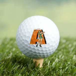 Stilschwingen: Personalisierter Pinup Golfer - Ret Golfball