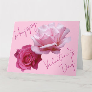 Stilsich boho floral rosa Rosen Valentinstag Liebe Karte