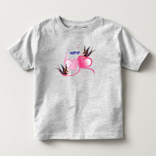 Stilsich Vögel Herz Liebe Kleinkind T-shirt