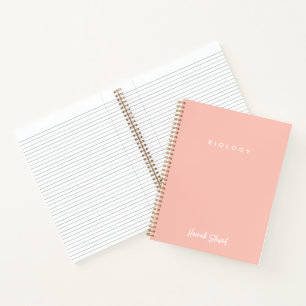 Stilsicher Rosa Minimalistischer Mädchen-Student Notizbuch
