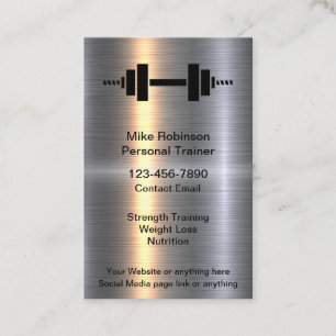 Stilsichere Business-Karten für Personal Trainer Visitenkarte