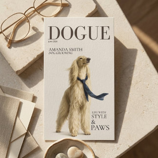 Stilsichere goldene afghanische Windhund-Dogue-Vis Visitenkarte
