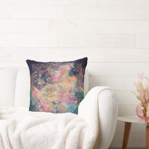 Stilsicherer goldener Mandala-farbiger Wasserfarbe Kissen