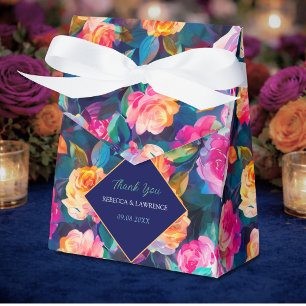 Stilsvolle bunte Blumen Hochzeit Zelt Geschenkschachtel