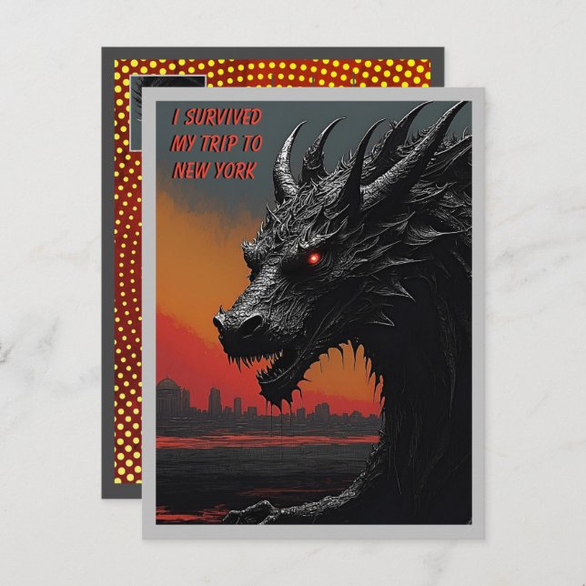 Stilumkehr: Personalisierte Noir Art Travel Postkarte (Vorne/Hinten)