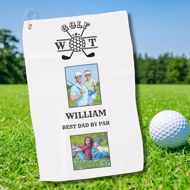 Stilvoll 2 Foto Bester Vater Par Golfhandtuch (Von Creator hochgeladen)