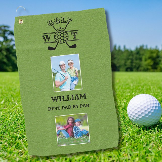 Stilvoll 2 Foto Bester Vater Par Golfhandtuch (Von Creator hochgeladen)