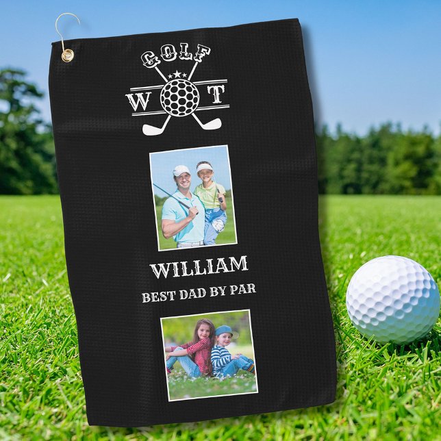 Stilvoll 2 Foto Bester Vater Par Golfhandtuch (Von Creator hochgeladen)
