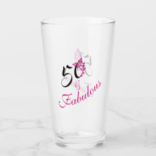 Stilvoll 50 und fabelhaft rosa und schwarz glas