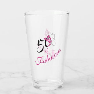 Stilvoll 50 und fabelhaft rosa und schwarz glas