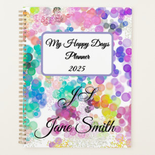 Stilvoll Abstrakt Bokeh My Happy Days Monogram Planer