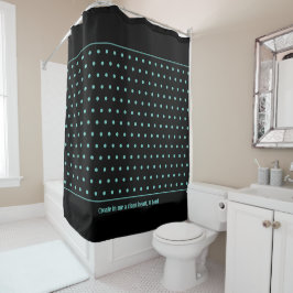 Stilvoll anpassbarer AQUAMARINER Polka Dot Black Duschvorhang