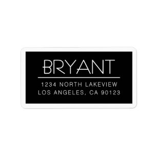 Stilvoll anpassbarer Text ohne Grenzen Adressaufkleber