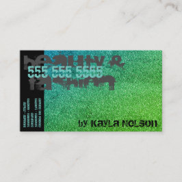 Stilvoll Aquamariner Glitzer Springles Glam Beauty Visitenkarte