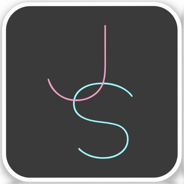 Stilvoll bearbeitbare beliebig zwei moderne Suchin Aufkleber (Vorderseite)