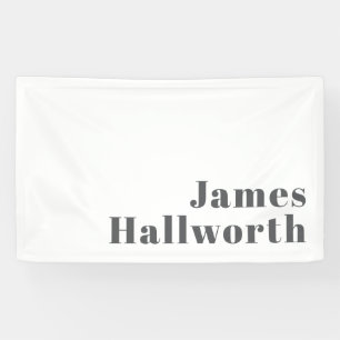 Stilvoll bearbeitbarer Retro Moderner Text   Grau Banner