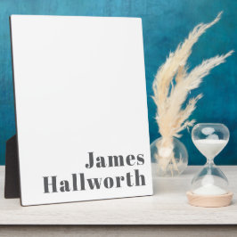 Stilvoll bearbeitbarer Retro Moderner Text | Grau Fotoplatte