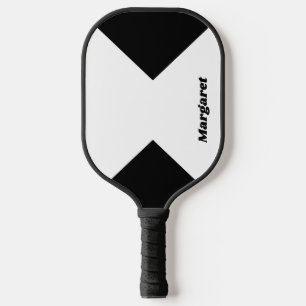 Stilvoll benannt, klassisch weiß mit Schwarz Pickleball Schläger
