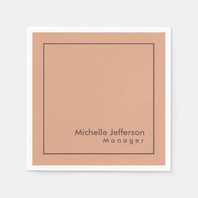 Stilvoll Beruflich Minimalistisch Serviette (Vorderseite)