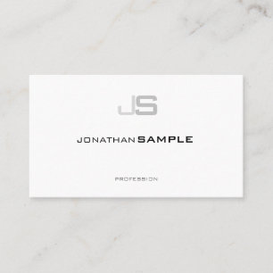 Stilvoll Beruflich Mit Monogramm Chic White Schlic Visitenkarte