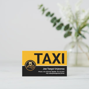 Stilvoll Berufliches Gelbes Taxi Visitenkarte